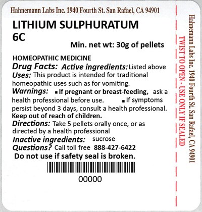 Lithium Sulphuratum 6C 30g - Lithium Sulphuratum 6C 30g